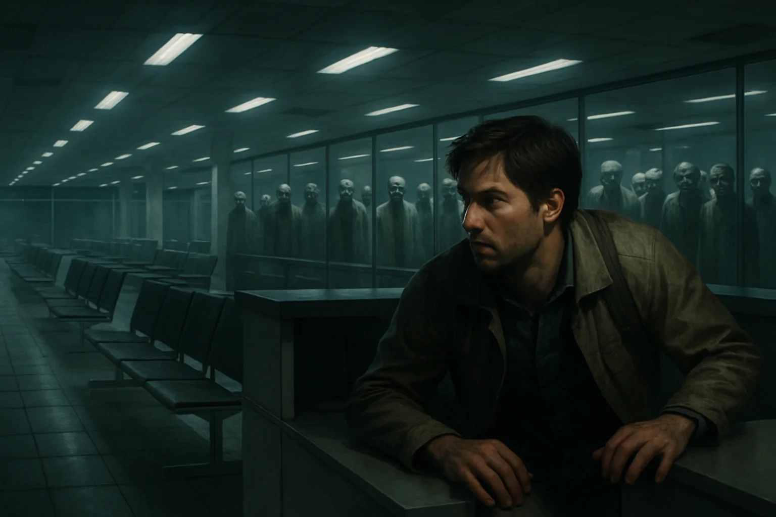 Выход из аэропорта зомби